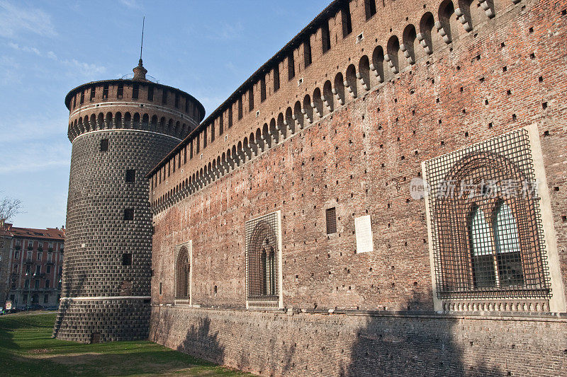 意大利米兰的Castello Sforzesco